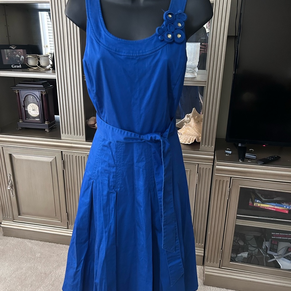 Elegant Blue Sleeveless Dress by Calvin Klein size 12